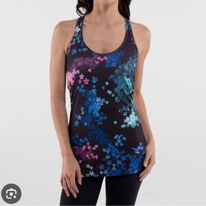 lululemon Cool Racerback Black Petal Pop Floral 6 Medium